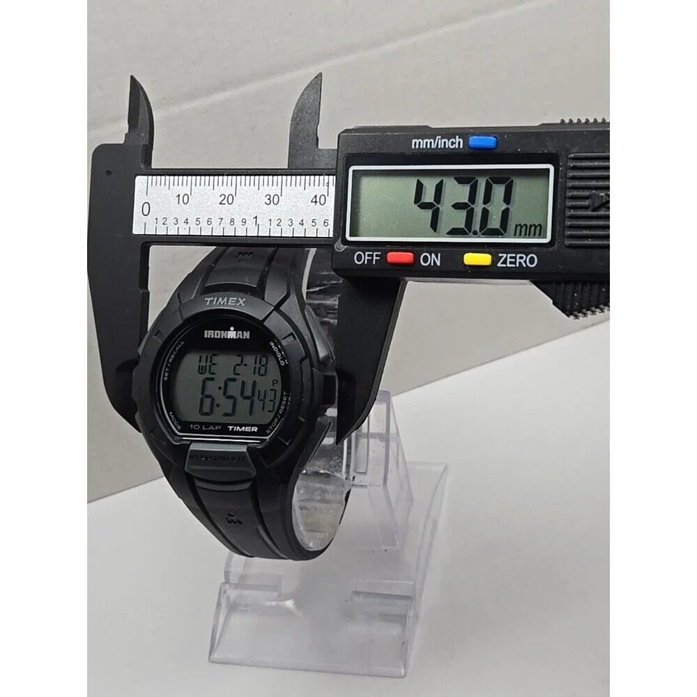 Timex Ironman Essential 10 Lap Timer Indiglo 100m Digital Mens Watch New Battery